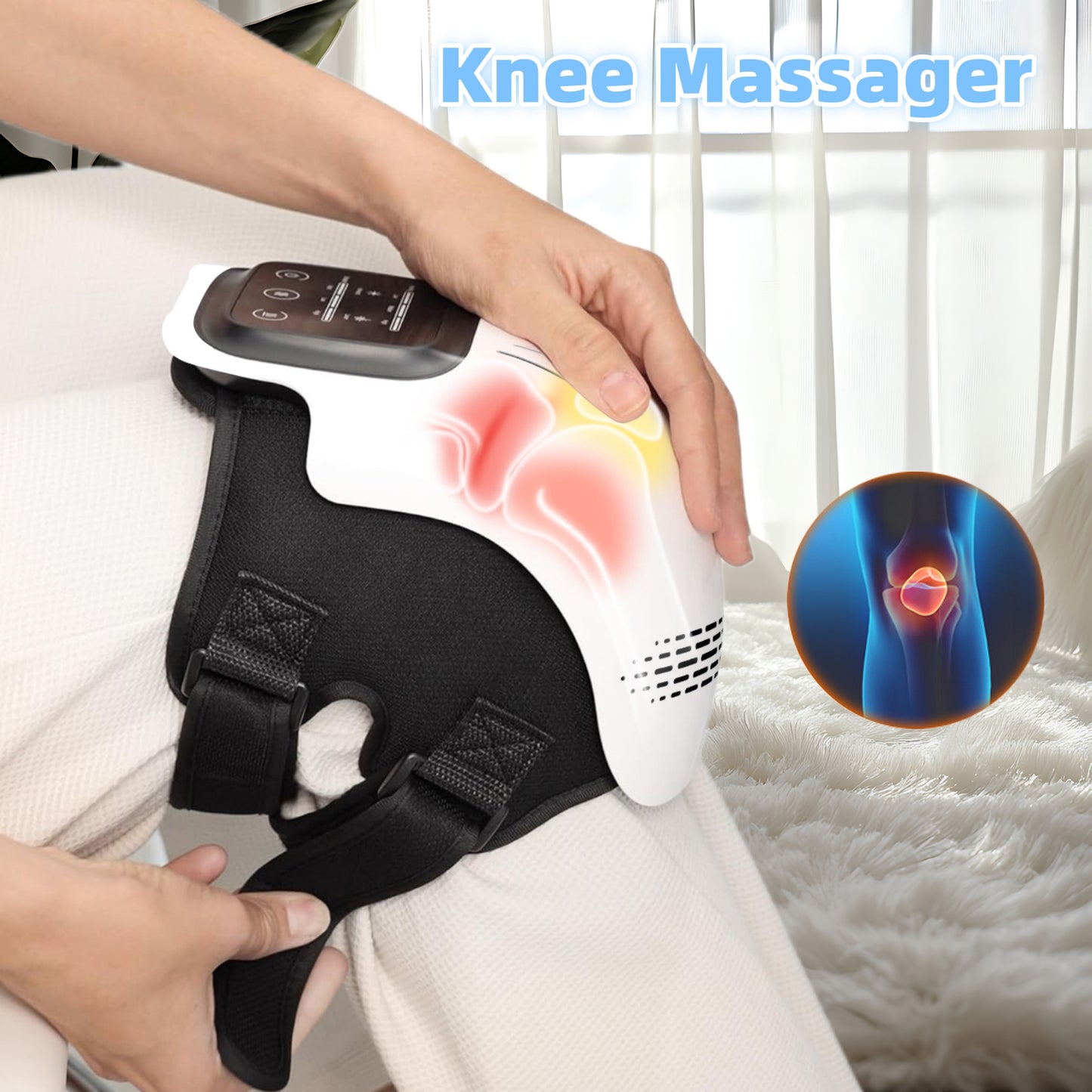 Knee Massager Smart for Pain Relief with Heat and Red Light Therapy 2026